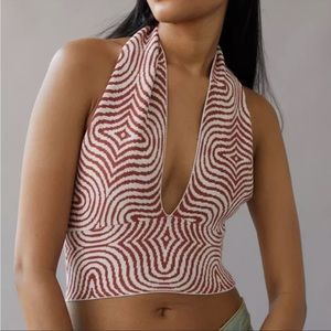 Urban Outfitters Isla Convertible Halter Sweater Top